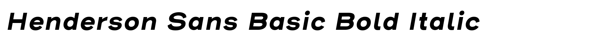 Henderson Sans Basic Bold Italic image
